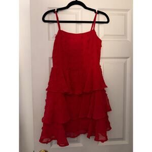 Fire Red Dress By Blue Rain Size Small